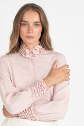 Hemd mit Kragen in exklusiver rosa Stretch-Seide - Rosa | Giemme BrandsCorporate