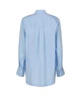 Over fit shirt in pure light blue tencel - Light blue | Giemme BrandsCorporate