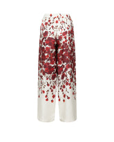 Regular-Fit-Hose aus reiner Seide mit exklusivem roten Blumenprint - Rot | Giemme BrandsCorporate