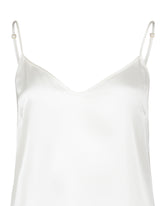 Regular fit top in white stretch silk - White | Giemme BrandsCorporate