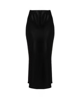 Gonna midi regular fit in raso di seta elasticizzata nera - Complete the look | Giemme BrandsCorporate