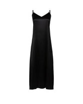 Regular-Fit Kleid aus schwarzer elastischer Seide - Caliban Damen Sale | Giemme BrandsCorporate