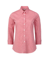 Camicia regular fit in cotone elasticizzato con motivo vichy rosso - New in Donna | Giemme BrandsCorporate