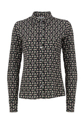 Camicia in tessuto high performance Skinlike in esclusiva stampa sui toni del verde - Donna | Giemme BrandsCorporate