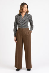 Camicia in tessuto high performance Skinlike in esclusiva stampa sui toni del verde - Donna | Giemme BrandsCorporate