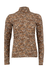 Dolcevita in tessuto high performance Skinlike in esclusiva stampa sui toni del beige - Donna | Giemme BrandsCorporate