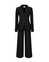 Regular fit jacket and pants set in black high-performance Skinlike fabric - Caliban Woman | Giemme BrandsCorporate