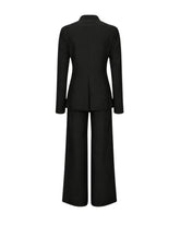 Regular fit jacket and pants set in black high-performance Skinlike fabric - Caliban Woman | Giemme BrandsCorporate