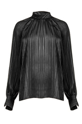 Blusa con fiocco in creponne di poly-satin nero - Complete the look | Giemme BrandsCorporate