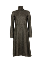 Abito midi a collo alto in jersey stretch nero con glitter - Abiti | Giemme BrandsCorporate