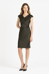 Abito a tubino in jersey stretch nero con glitter - Abiti | Giemme BrandsCorporate
