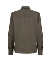 Boxy fit shirt in green stretch cotton - Caliban | Giemme BrandsCorporate
