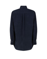 Camicia over fit con colletto button down in puro cotone blu - Caliban donna | Giemme BrandsCorporate