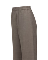 Pantaloni regular fit in lana vergine elasticizzata marrone - Nocciola | Giemme BrandsCorporate