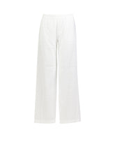 Regular fit trousers in pure Sangallo cotton garment dyed in white - Complete the Look | Giemme BrandsCorporate