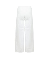 Regular fit trousers in pure Sangallo cotton garment dyed in white - Complete the Look | Giemme BrandsCorporate