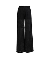 Regular fit trousers in pure Sangallo cotton garment dyed in black - Total look woman | Giemme BrandsCorporate