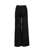 Regular fit trousers in pure Sangallo cotton garment dyed in black - Total look woman | Giemme BrandsCorporate