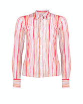 Slim-Fit Hemd aus High-Performance Skinlike Stoff mit exklusivem Muster in Rosatönen - Damen Last Chance | Giemme BrandsCorporate