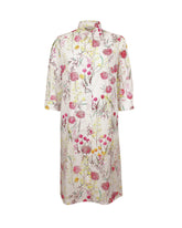 Abito midi regular fit in cotone elasticizzato con esclusiva stampa floreale sui toni del fucsia - New in Donna | Giemme BrandsCorporate