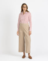 Slim-Fit Hemd aus elastischer Baumwolle mit exklusivem weißen und roten Druck - Damen Last Chance | Giemme BrandsCorporate