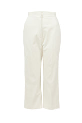 Ivory stretch cotton twill bootcut trousers - New In Le Sarte Pettegole | Giemme BrandsCorporate