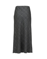 Gonna midi regular fit in lana vergine a quadri grigi - Grigio | Giemme BrandsCorporate
