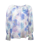 Blusa over fit con manica raglan in mussola di puro cotone con esclusiva fantasia sui toni del rosa e dell'azzurro - Complete the look | Giemme BrandsCorporate