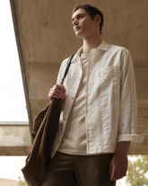 T-shirt regular fit in cotone elasticizzato bianco - Tintoria Mattei | Giemme BrandsCorporate