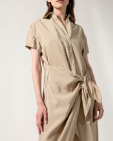 Abito chemisier regular fit a mezza manica in modal beige - Abiti | Giemme BrandsCorporate