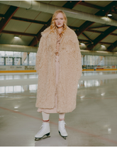 Cappotto lungo in eco-fur beige - Caliban Donna | Giemme BrandsCorporate