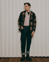 Over jacket in esclusiva lana bouclé a quadri grigi, blu e marroni - Collezione UOMO | Giemme BrandsCorporate