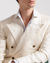 Camicia con collo francese in Vaiella di cotone e lana a righe bianche e azzurre - Collezione UOMO | Giemme BrandsCorporate