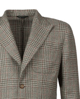 Giacca mono petto regular fit in fresco lana a quadri verdi e arancioni - Arancione | Giemme BrandsCorporate