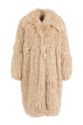 Cappotto lungo in eco-fur beige - Caliban Donna | Giemme BrandsCorporate