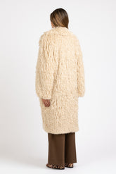 Cappotto lungo in eco-fur beige - Beige | Giemme BrandsCorporate