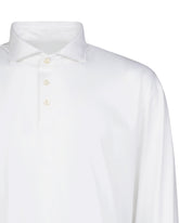 Regular-Fit-Poloshirt mit langen Ärmeln aus reinem Baumwolljersey in Weiß - Weiß | Giemme BrandsCorporate
