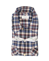 Over fit shirt jacket in pure cotton with blue check - Men's Shirts and Overshirt Jackets | Giemme BrandsCorporate