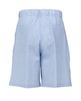 Bermuda-Hose mit Kordelzug aus elastischem Seersucker-Baumwollstoff in Himmelblau - Hellblau | Giemme BrandsCorporate