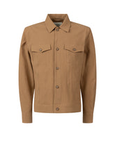 Giubbotto regular fit con collo italiano in seersucker di cotone elasticizzato marrone - Tintoria Mattei - New in | Giemme BrandsCorporate