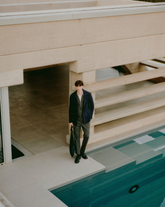 Double breasted peacot in blue wool - Men's Shirts and Overshirt Jackets | Giemme BrandsCorporate