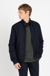 Gepolsterte Bomberjacke aus blauem Wolltwill - Tintoria Mattei New In | Giemme BrandsCorporate