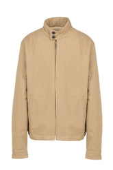 Gepolsterte Bomberjacke aus reinem Baumwoll-Twill in Beige - Herrenkollektion | Giemme BrandsCorporate