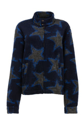 Bomber imbottito in misto lana vergine con esclusivo motivo a stella sui toni del blu e del grigio - Collezione UOMO | Giemme BrandsCorporate