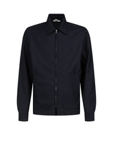 Regular Fit Bomberjacke aus blauer reiner Schurwolle - Herren Overshirt | Giemme BrandsCorporate