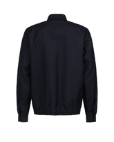 Regular Fit Bomberjacke aus blauer reiner Schurwolle - Herren Overshirt | Giemme BrandsCorporate