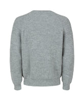 Comfort fit crew neck sweater in grey wool and Alpaca wool - Grey | Giemme BrandsCorporate