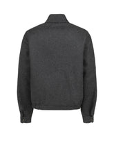 Padded bomber jacket in grey bouclé wool - Grey | Giemme BrandsCorporate
