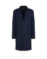 Over fit coat with notch lapel in blue wool - Men's Shirts and Overshirt Jackets | Giemme BrandsCorporate
