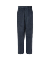 Pantaloni wide leg in velluto a coste di puro cotone blu - Complete the look | Giemme BrandsCorporate